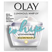olay luminous whip uv spf face cream moisturiser 50g