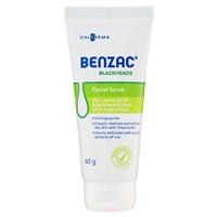 benzac blackheads facial scrub 60g