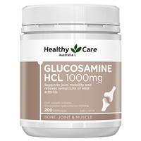healthy care glucosamine hcl 1000mg 200 capsules