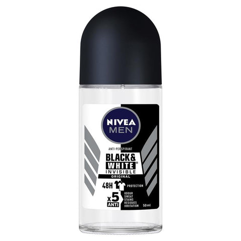 nivea deodorant for men black and white invisible power roll on 50ml