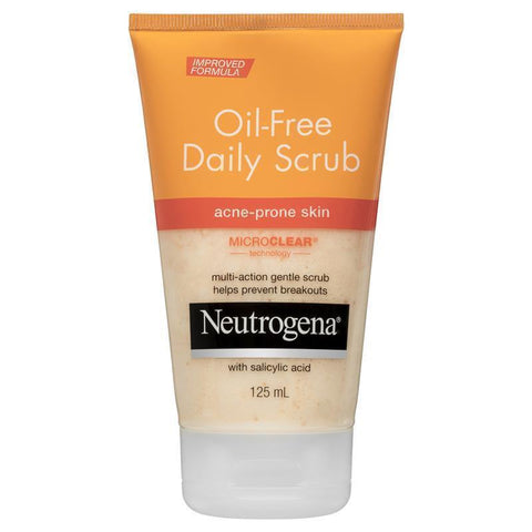 neutrogena oil-free daily scrub acne-prone skin 125ml