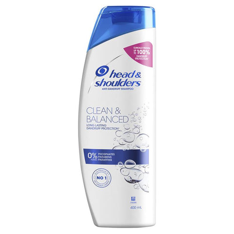 head & shoulders clean & balanced shampoo 400ml
