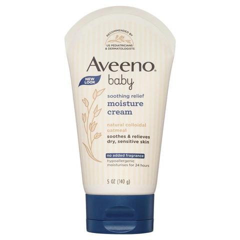 aveeno baby soothing relief fragrance free moisture cream 140g