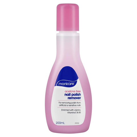 manicare nail polish remover 200ml acetone free