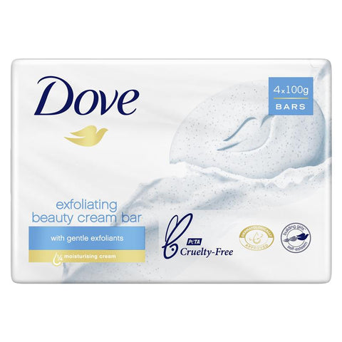 dove beauty bar exfoliating 4 pack