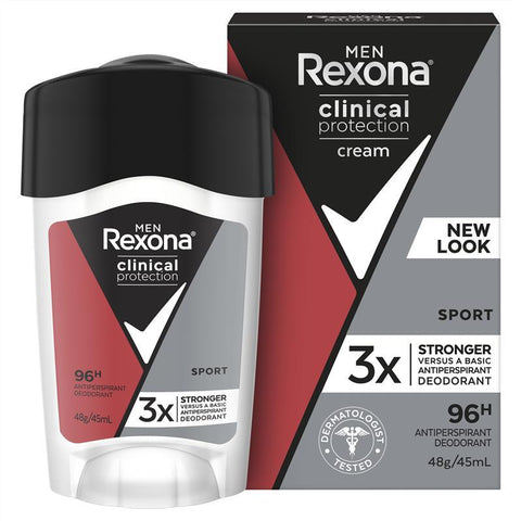 rexona men clinical protection antiperspirant deodorant sport 45ml