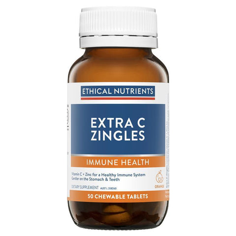 ethical nutrients extra c zingles orange 50 tablets