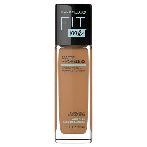 maybelline fit me matte & poreless mattifying liquid foundation - warm sun 334