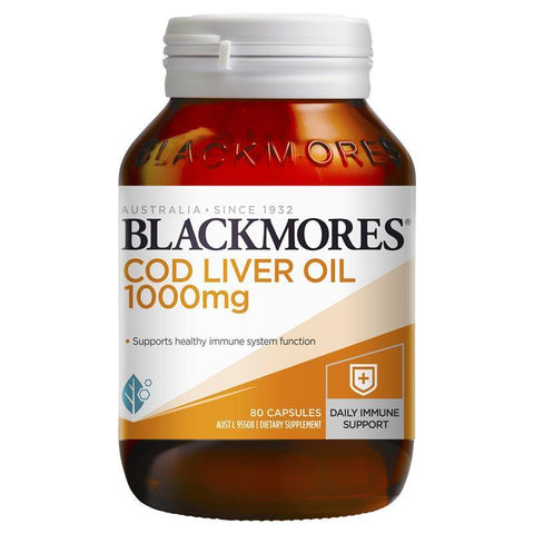 blackmores cod liver oil 1000mg 80 capsules