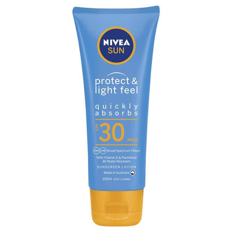 nivea sun spf 30+ protect & light feel lotion 100ml