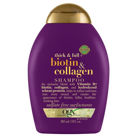 ogx biotin & collagen shampoo 385ml
