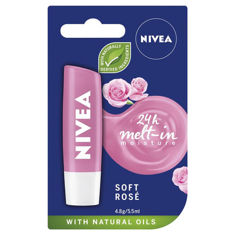 nivea lip care soft rose 4.8g