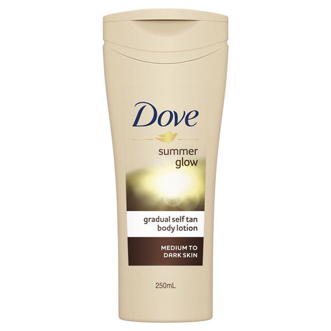 dove summerglow body lotion medium to dark skin 250ml