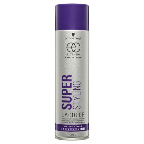 schwarzkopf extra care super styling lacquer extreme hold 250g