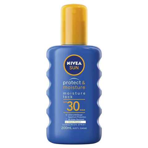 nivea sun spf 30+ protect & moisture pump spray 200ml