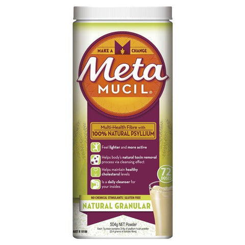 metamucil fibre supplement regular 72 dose 504g