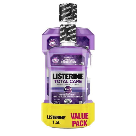 listerine total care mouthwash 1 litre + 500ml value pack