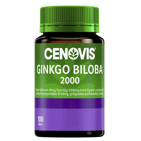 cenovis ginkgo biloba 2000 100 tablets