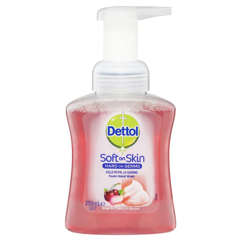 dettol foaming hand wash rose and cherry in bloom pump 250ml
