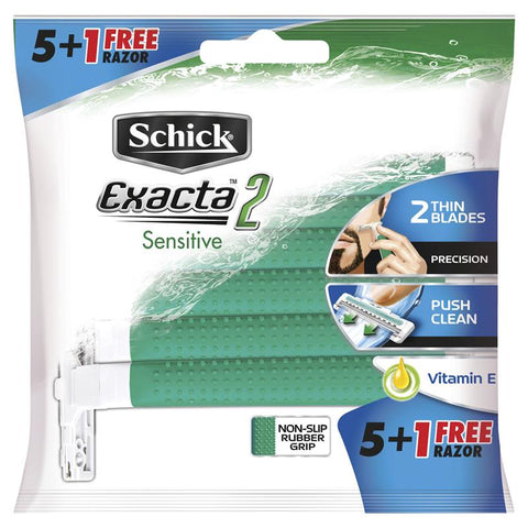 schick exacta2 sensitive 5+1 disposable razors