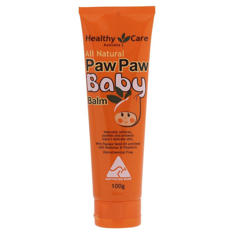 healthy care all natural paw paw baby balm 100g