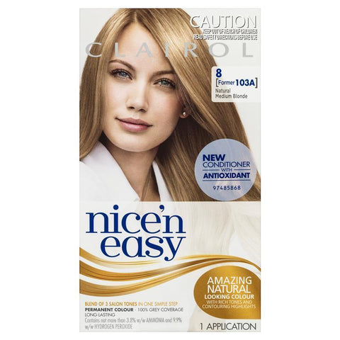 clairol nice & easy 8 natural medium blonde