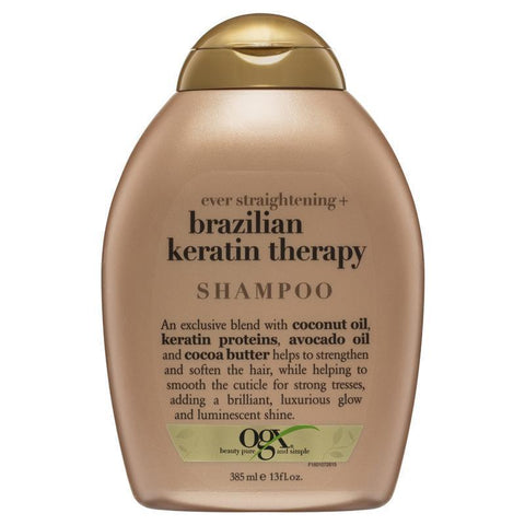ogx brazillian keratin therapy defrizzant shampoo 385ml