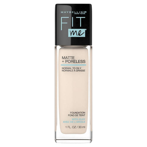 maybelline fit me matte & poreless mattifying liquid foundation - fair ivory 105