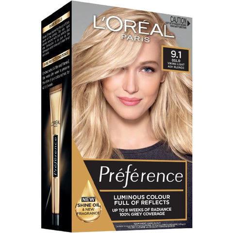 l'oreal paris preference oslo 9.1 viking light ash blonde