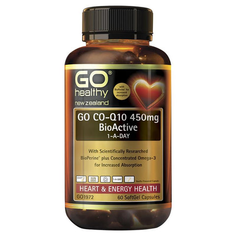 GO Healthy GO Co-Q10 450mg BioActive 1-A-Day 60 Caps