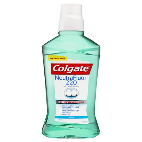 colgate neutrafluor alcohol free 220 mouth rinse 473ml