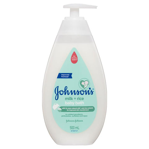 johnsons baby bath milk & rice 500ml
