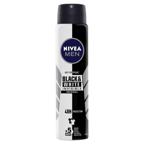 nivea for men deodorant aerosol black and white power 250ml