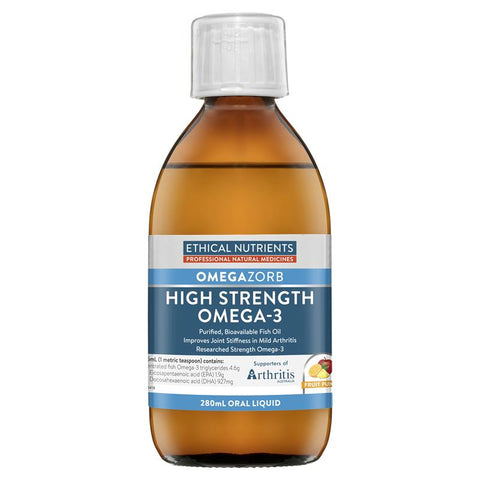 Ethical Nutrients OMEGAZORB High Strength Omega-3 Liquid (Fruit Punch) 280ml