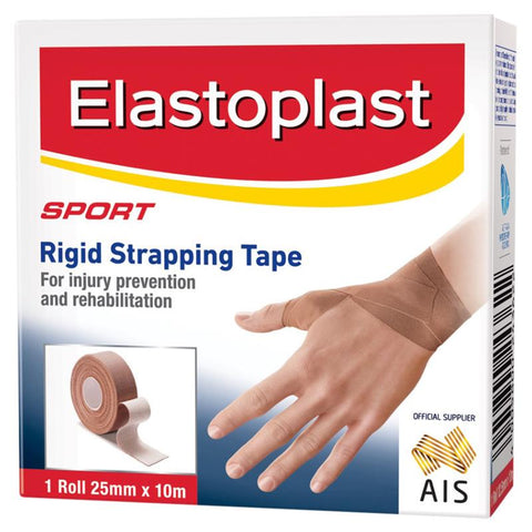 elastoplast 36002 sport rigid strapping tape 25mm x 10m tan