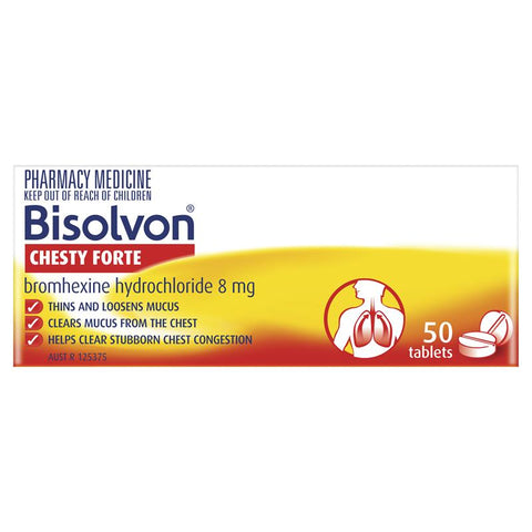 bisolvon chesty forte 8mg 50 tablets