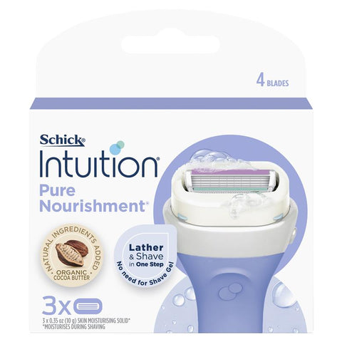 schick intuition pure nourishment refills 3 pack