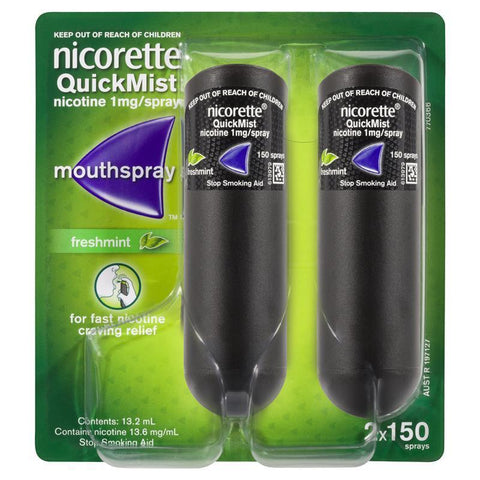nicorette quick mist mint duo 2x150 sprays exclusive size