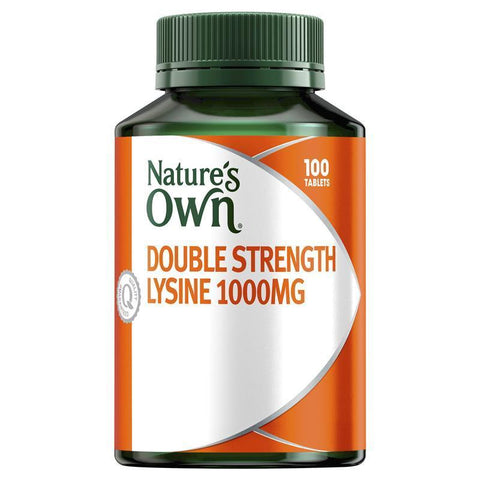 natures own double strength lysine 1000mg 100 tablets