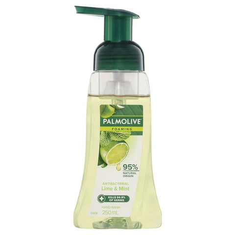 palmolive antibacterial foaming liquid hand wash lime & mint 250ml