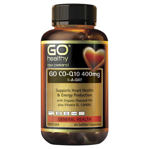 GO Healthy GO Co-Q10 400mg 1-A-Day 60 Caps
