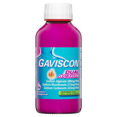 gaviscon dual action liquid peppermint 300ml