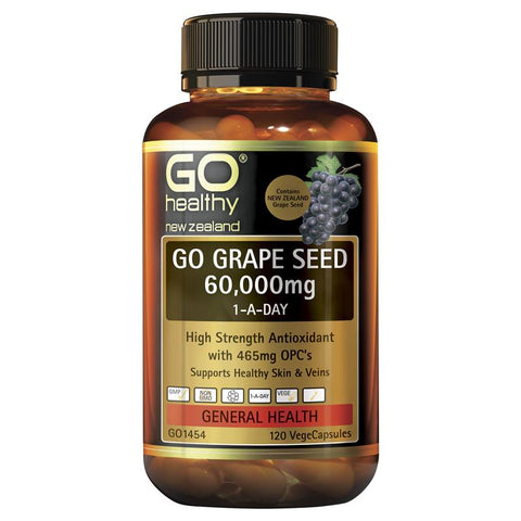 go healthy grape seed 60000mg 120 vege capsules