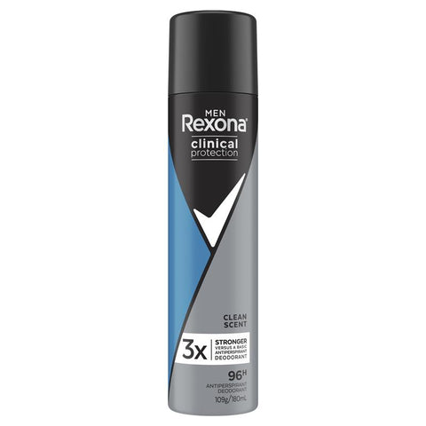 rexona for men clinical protection antiperspirant clean scent 180ml