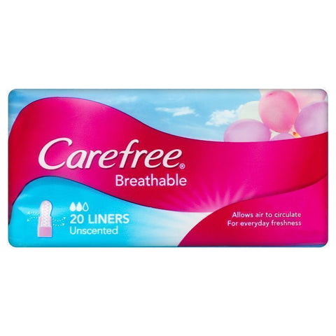 carefree breathable liners unscented 20 pack
