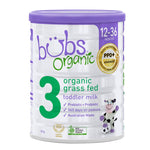 bubs organic grass fed toddler milk 800g