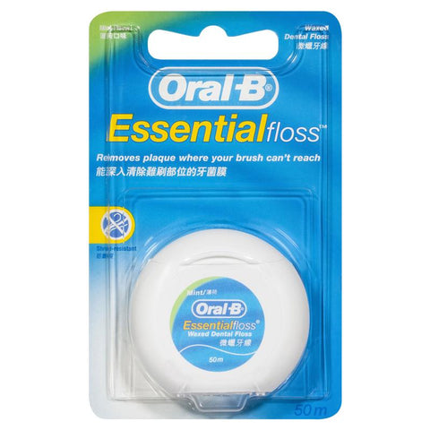 oral b floss waxed mint 50m