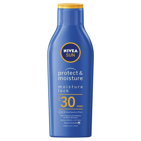nivea sun spf 30+ protect & moisture lotion 200ml