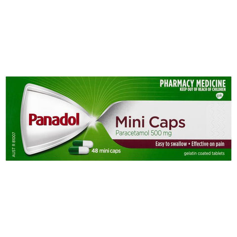 panadol for pain relief paracetamol 500mg 48 mini caplets
