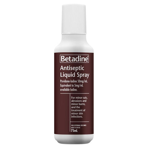 betadine antiseptic liquid spray 75ml